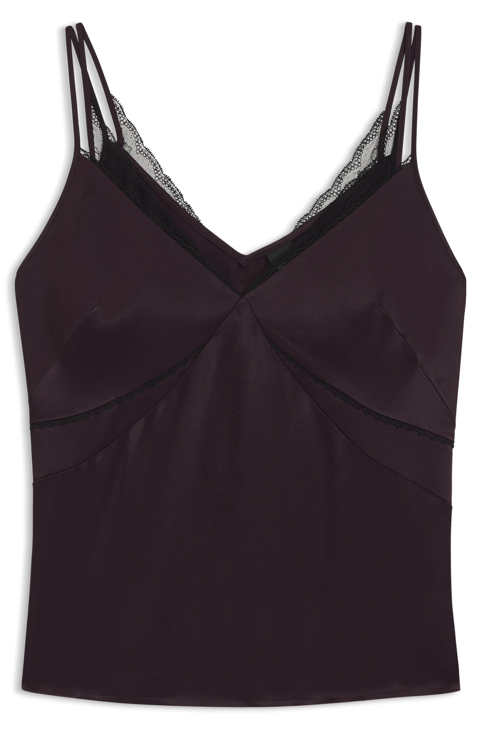 Top Em Cetim Com Detalhes Em Renda
