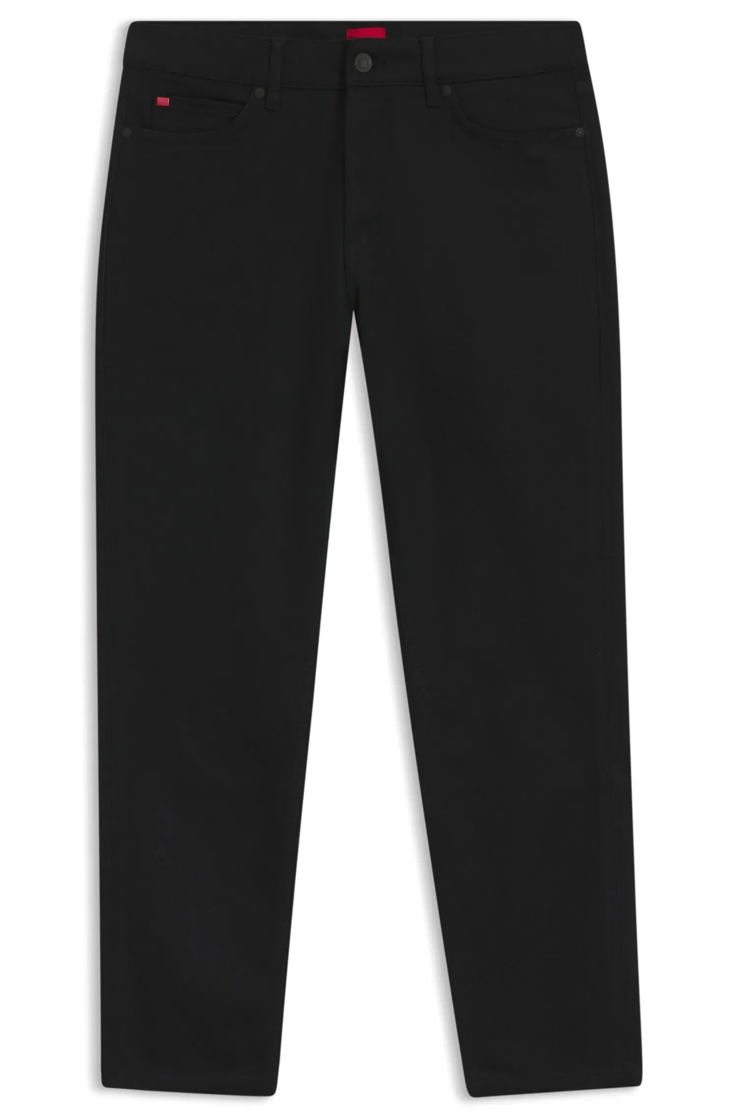 Calça Jeans Tapered Fit Em Denim