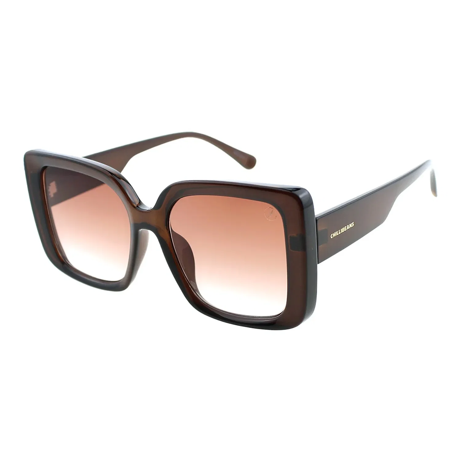Óculos de Sol Feminino Chilli Beans Quadrado Degradê Marrom — imagem 1