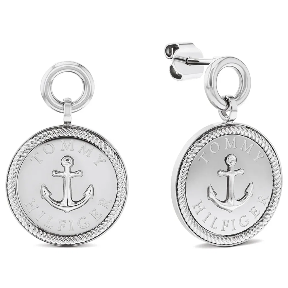 Brinco Tommy Hilfiger Nautical Charms em Aço Prateado 2781031