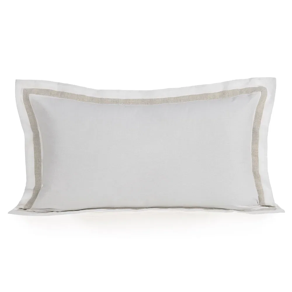 Jogo de super fronhas Parione Branco / Natural
