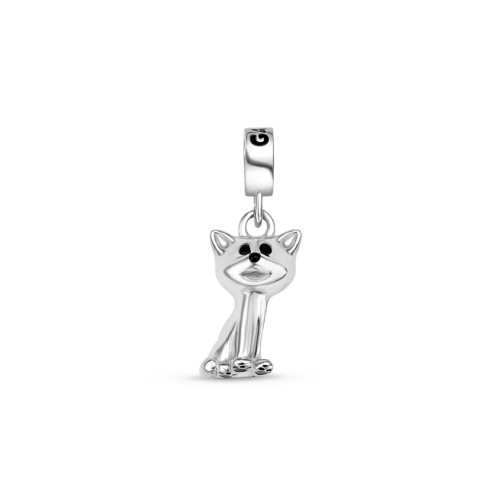 Pingente Life Animal Gato em Prata 925 com Esmalte — imagem 1