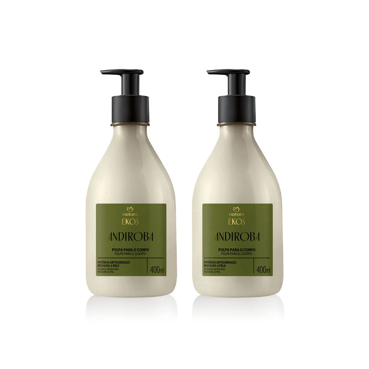 Combo Polpa Desodorante Hidratante para o Corpo Ekos Andiroba 2 produtos de 400 ml