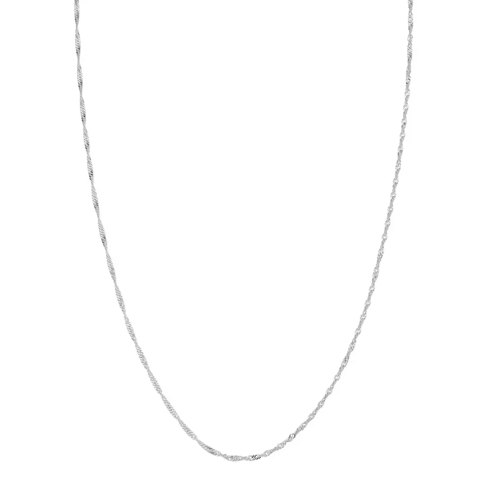 Corrente Singapura em Ouro Branco 18k, 45cm — imagem 1