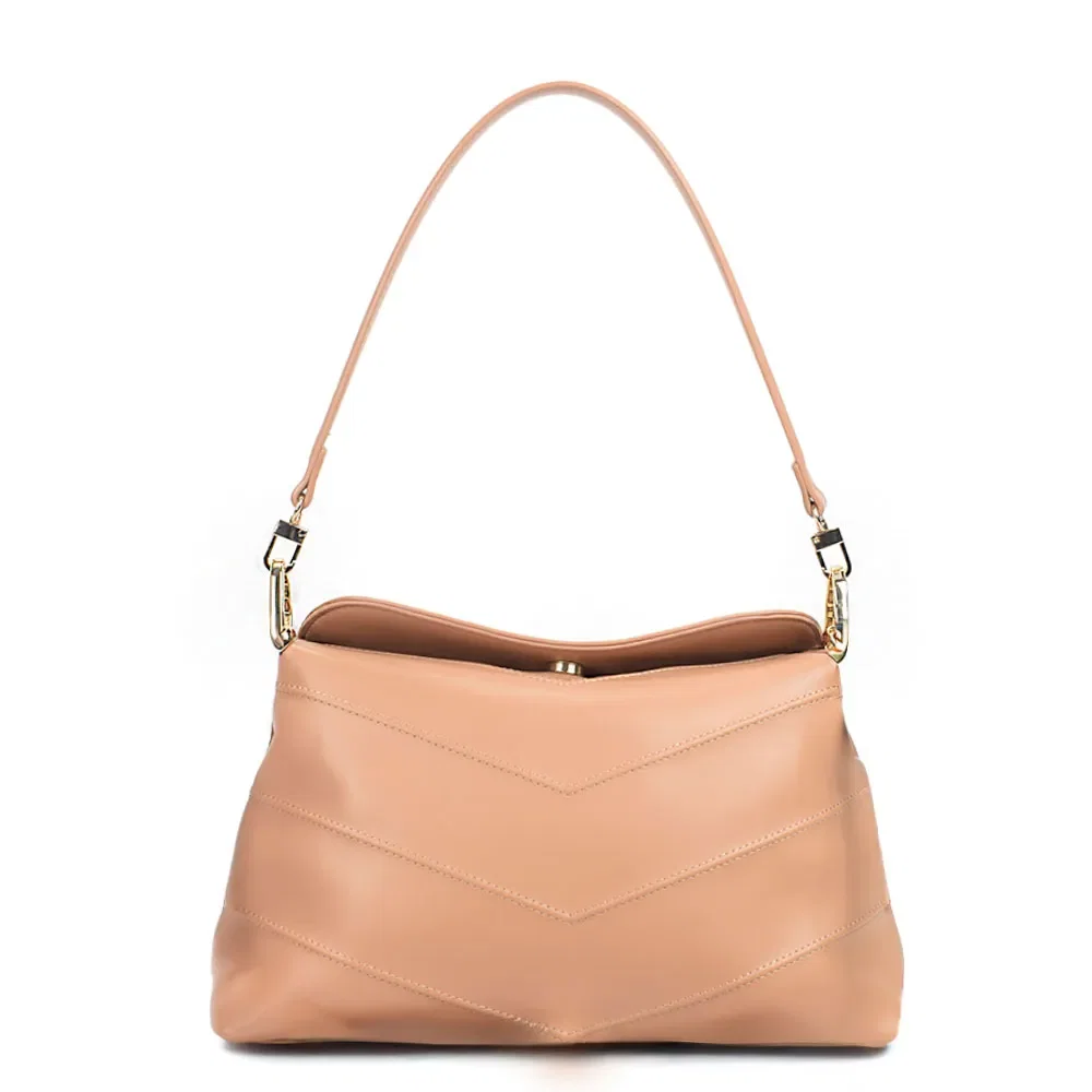 Bolsa Nude Ombro Recortes