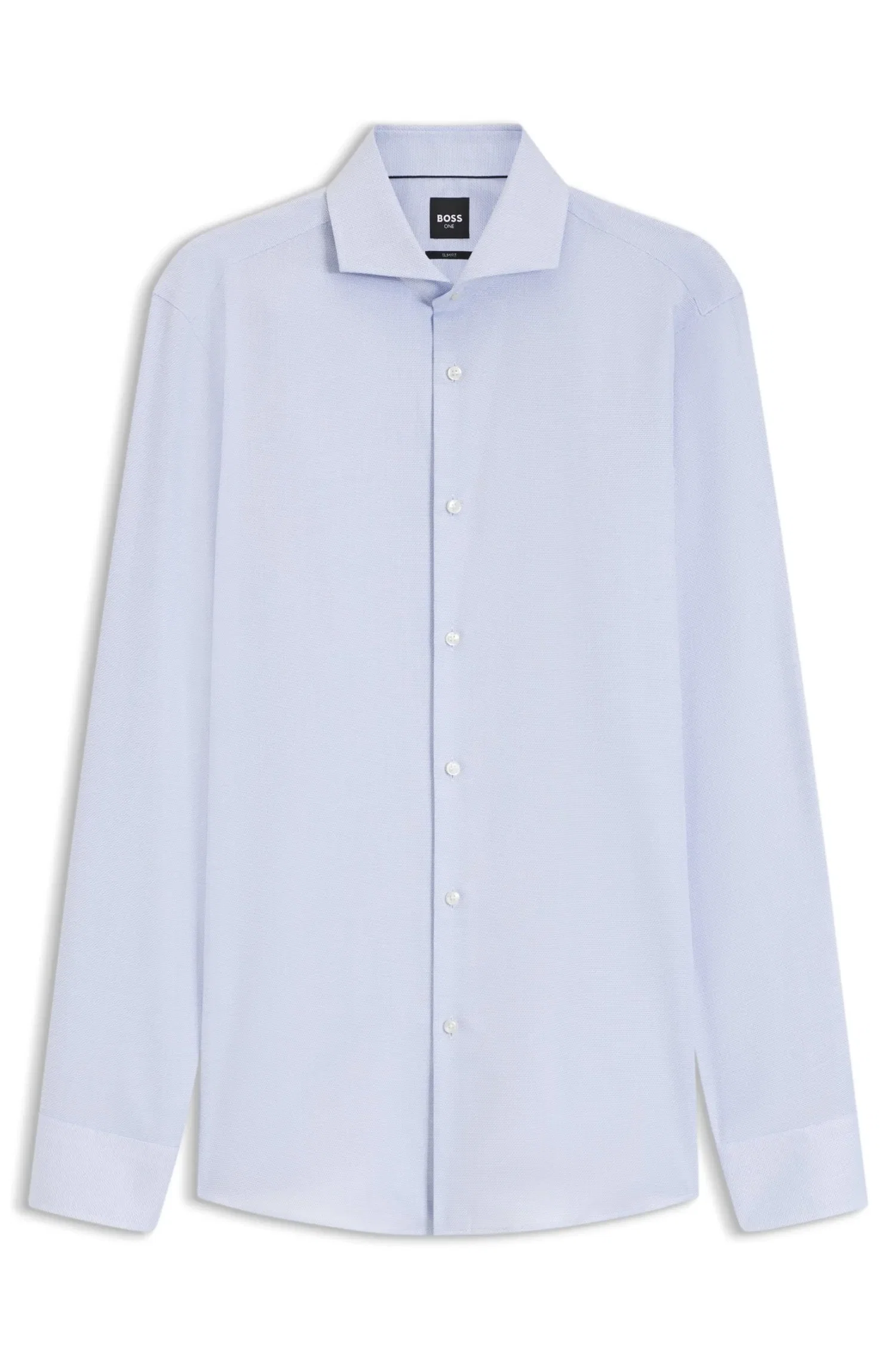 Camisa De Algodão Slim Fit Com Colarinho Francês — imagem 1