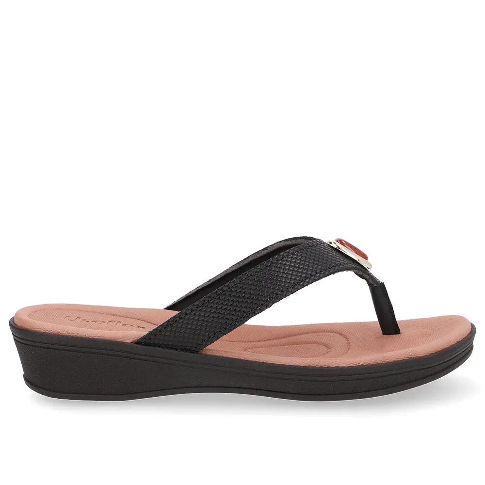 Chinelo Preto Couro Básico