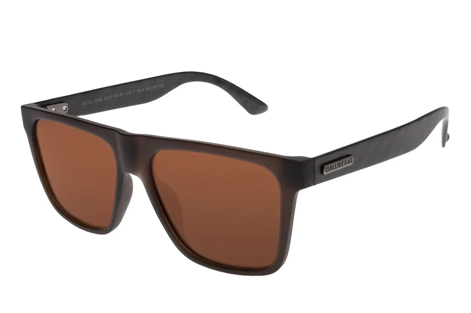Óculos de Sol Masculino Chilli Beans Quadrado Casual Marrom — imagem 1