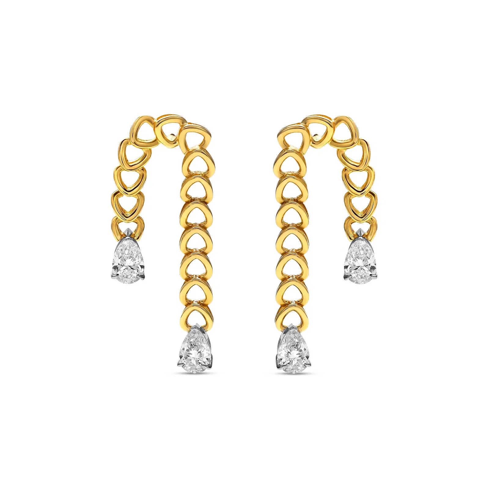 Brinco DNA em Ouro Amarelo 18k com 2ct de Diamante de Laboratório — imagem 1
