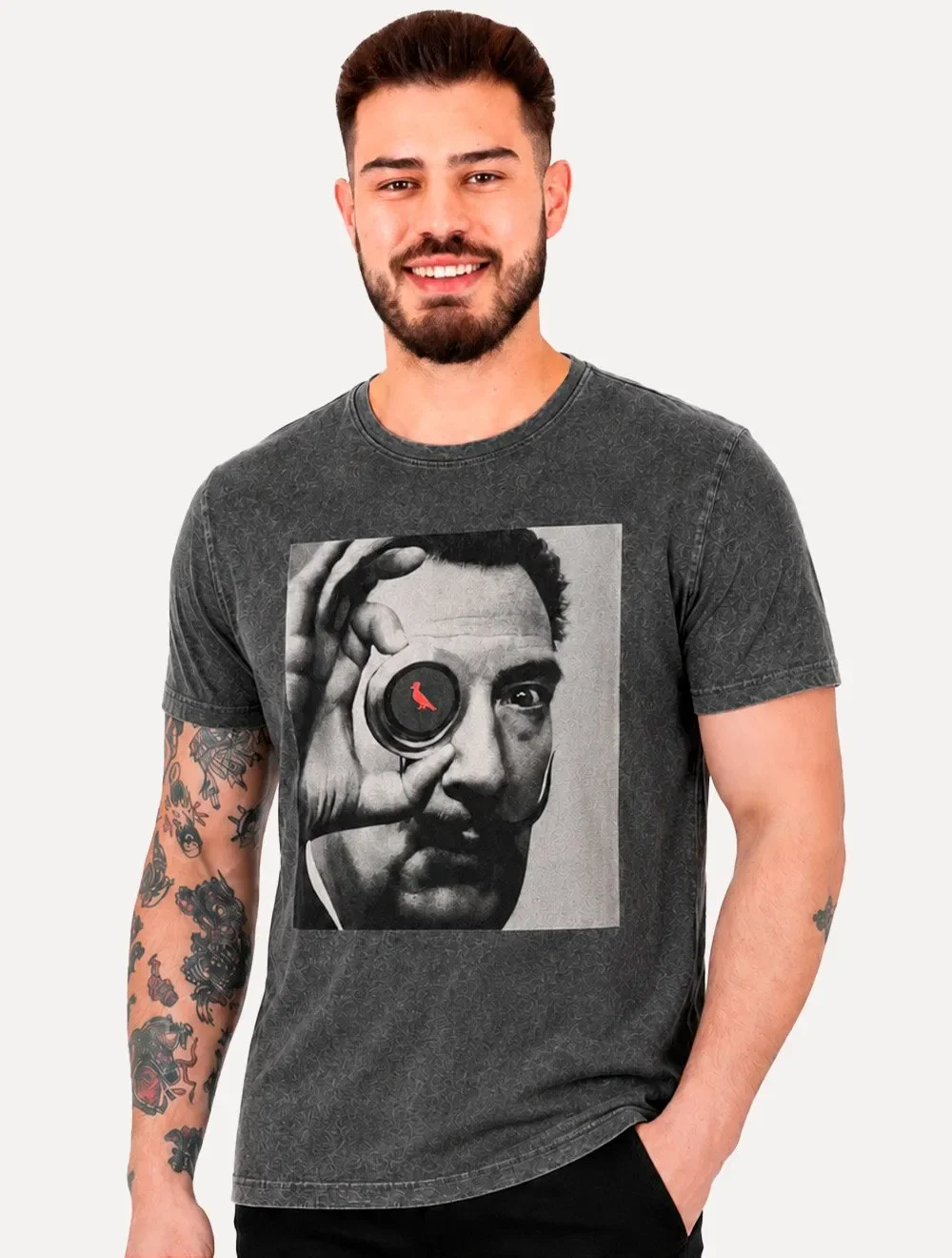 Camiseta Reserva Masculina Print Stamp Stoned Chumbo