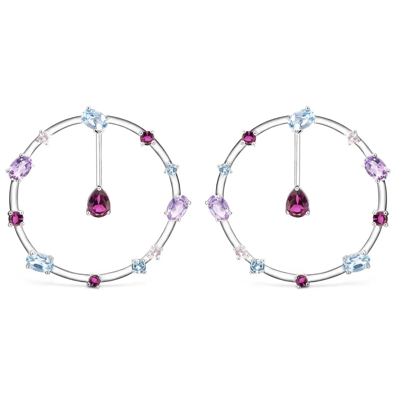 Argola Life Primavera em Prata 925 com Pedras Coloridas, 39mm — imagem 1