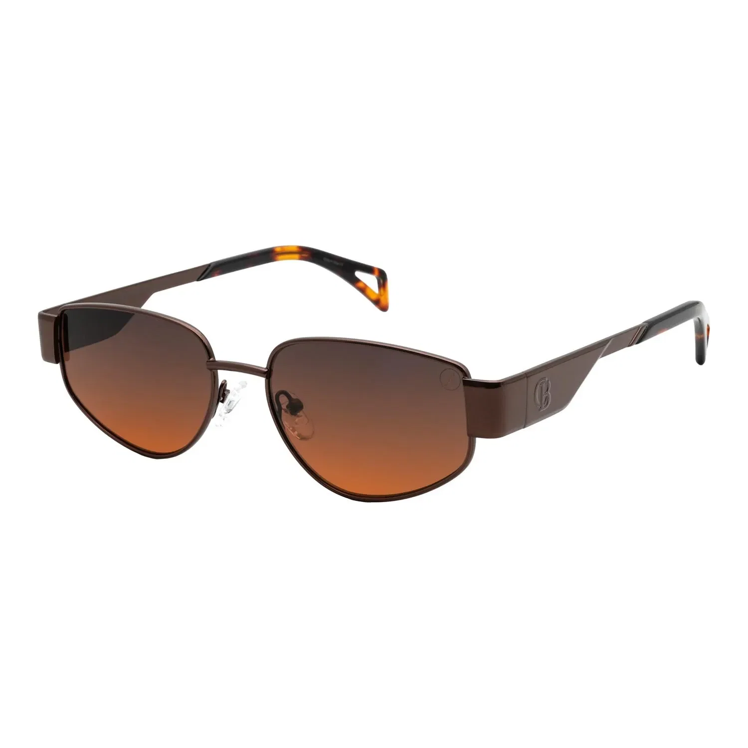 Óculos de Sol Feminino Cazuza Metal Redondo Degrade Marrom
