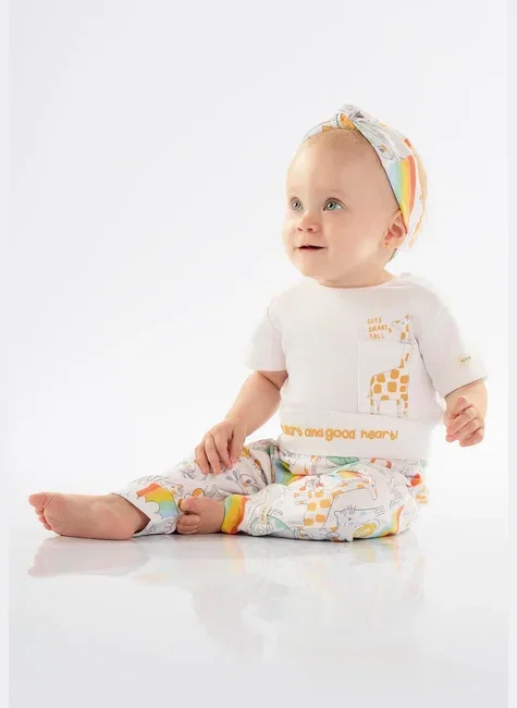 Faixa de Cabelo para Bebê em Suedine Comfy (Bege)