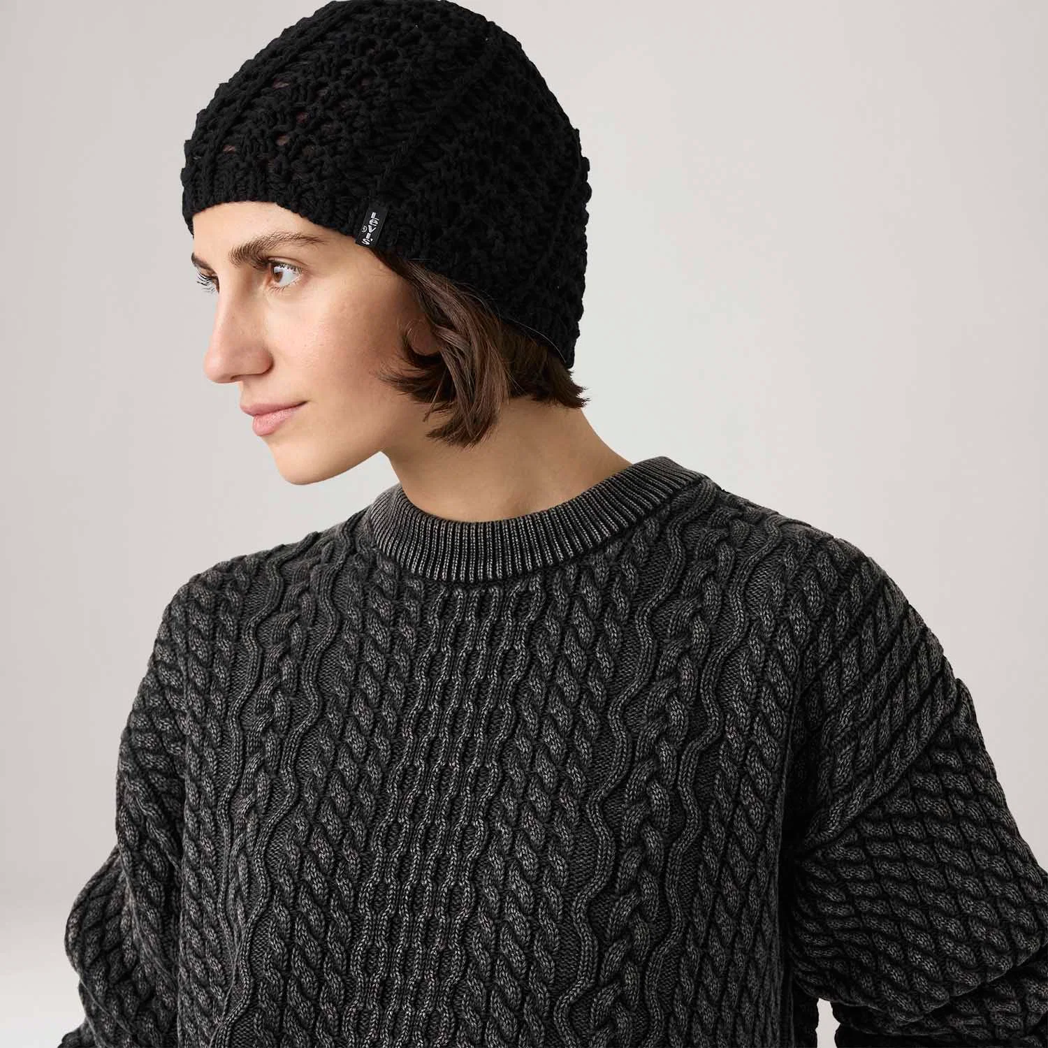 Touca Crochet Levi's® Chloe Preta - U USA | U BR