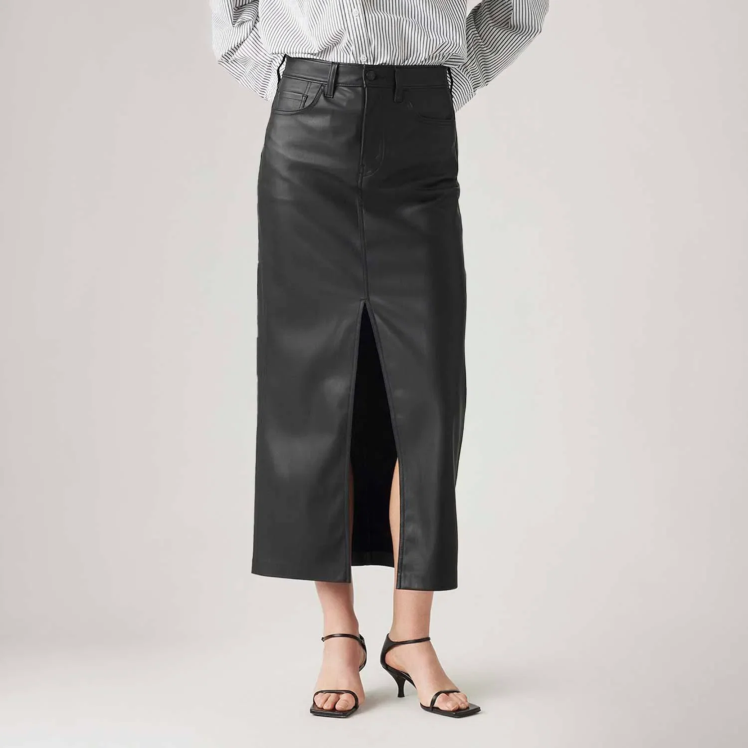 Saia de Couro Sintético Levi's® Preta