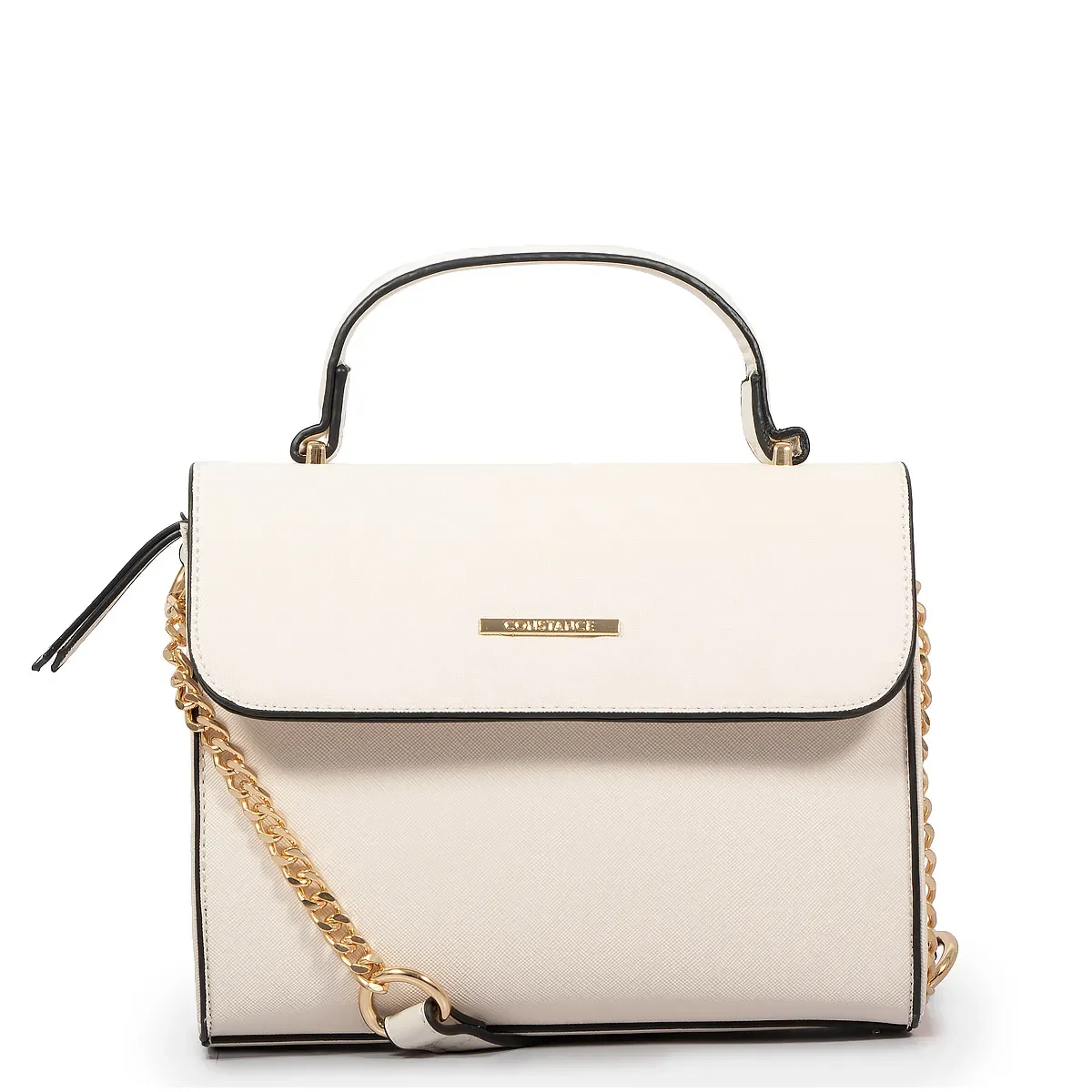 Bolsa Transversal Off White Alça Corrente