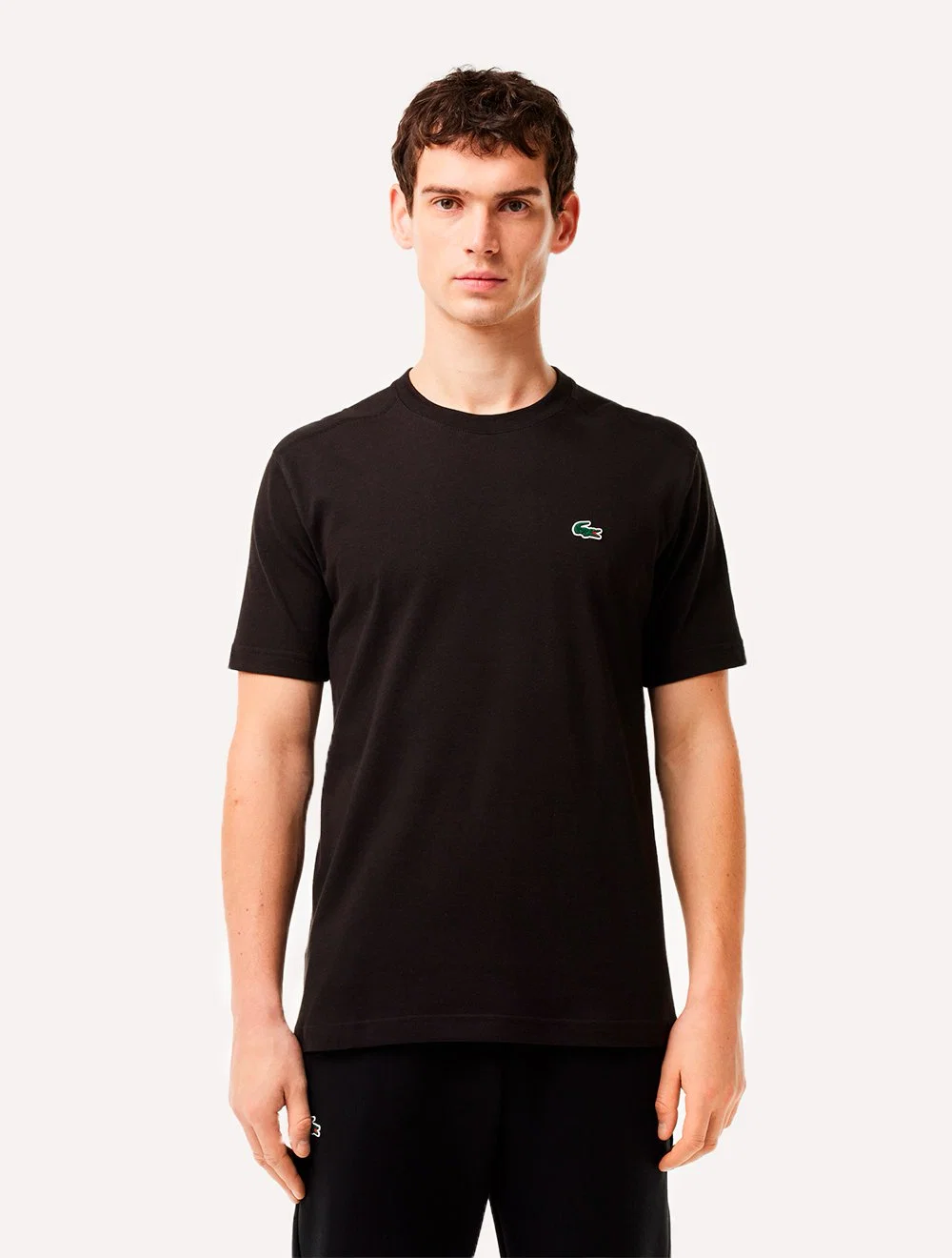 Camiseta Lacoste Sport Masculina Technique Logo Preta