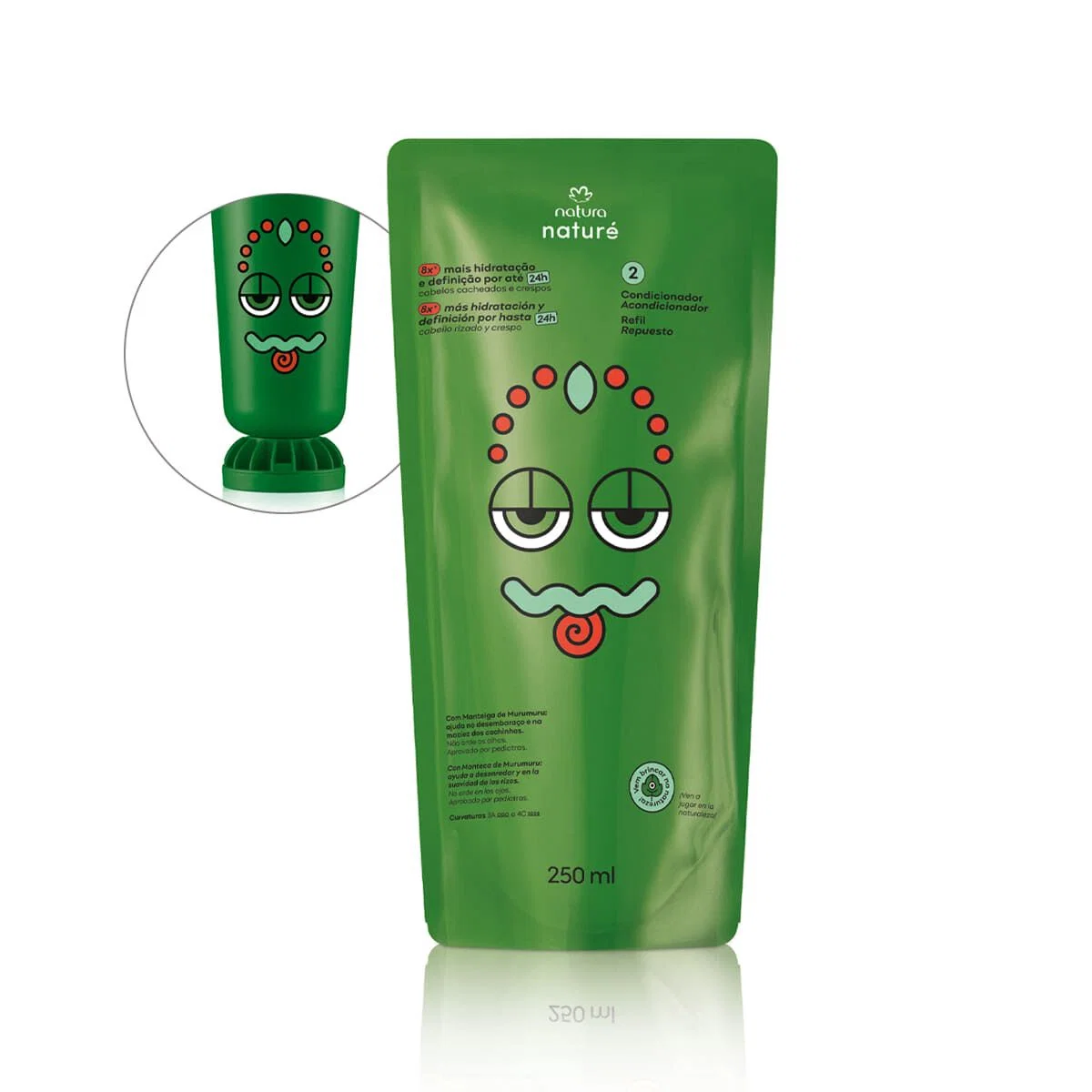 Refil Condicionador Cabelos Cacheados e Crespos Naturé 250 ml — imagem 1