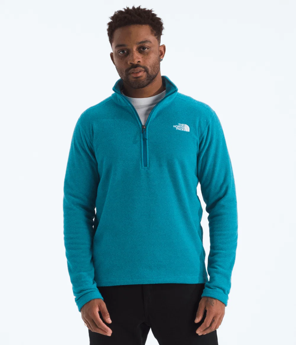 Fleece Masculino Textured Cap Rock 1/4 Zip Dusk Blue Heather — imagem 1
