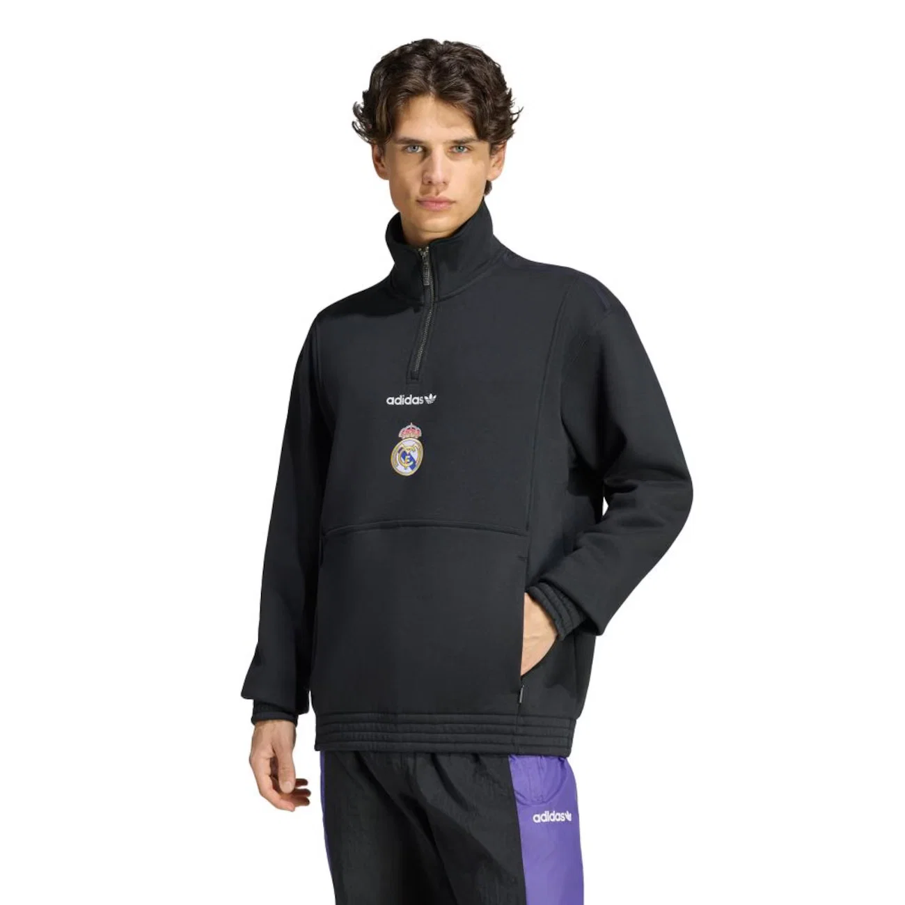 Blusão Real Madrid Adidas com Zíper EQT HZIP Masculino