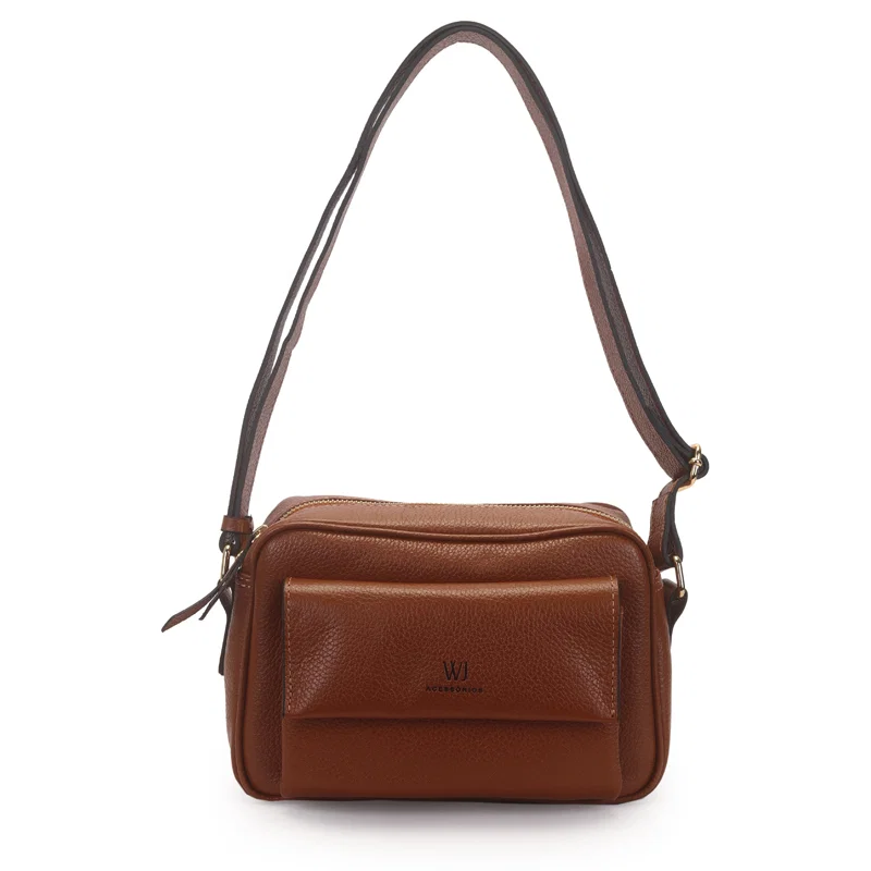 Bolsa Transversal Couro Media Bolso Frontal