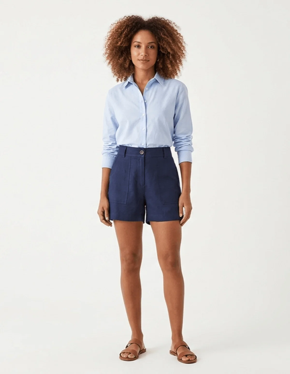 Short Reto Alfaiataria - Azul Marinho — imagem 1