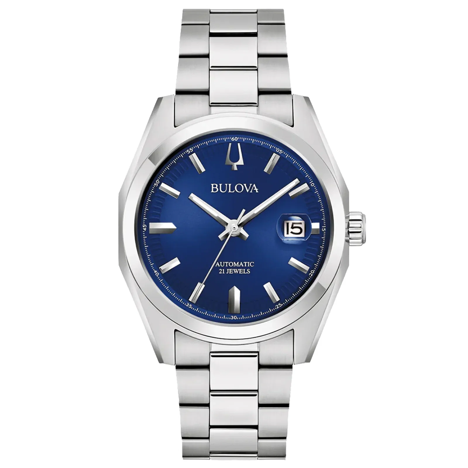 Relógio Bulova Surveyor Automático Masculino em Aço Prateado 96B436