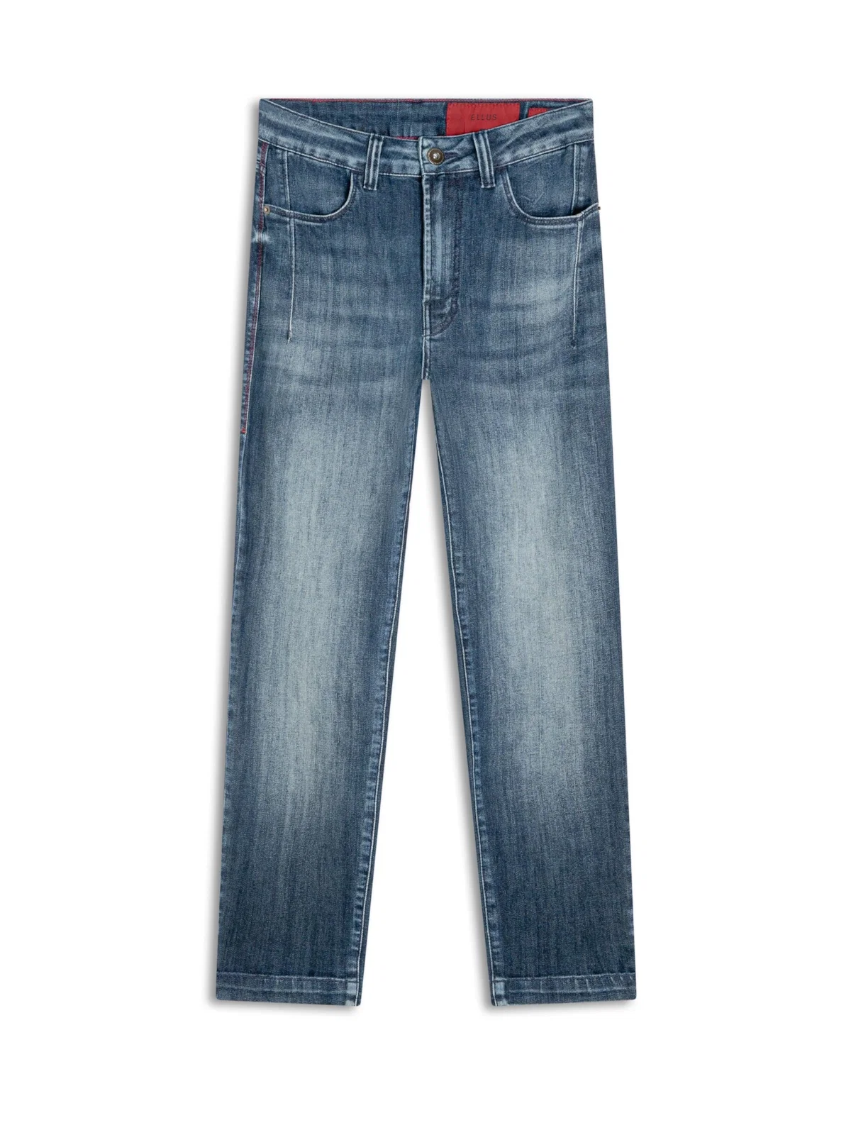 Calça Jeans High Comfort Dark Indigo Rihanna Lav. Escuro C/ Used — imagem 1