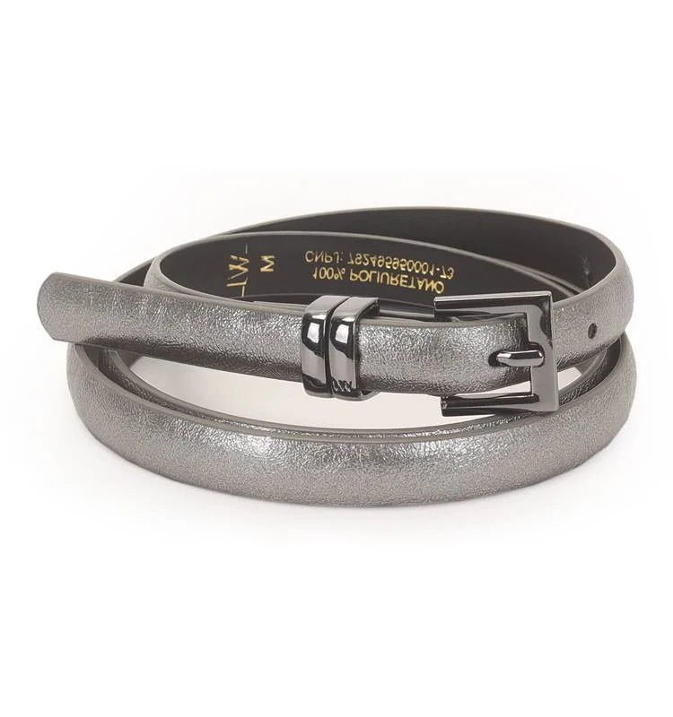 Cinto Feminino Fivela Quadrada E Passantes Personalizados 1.5 Cm