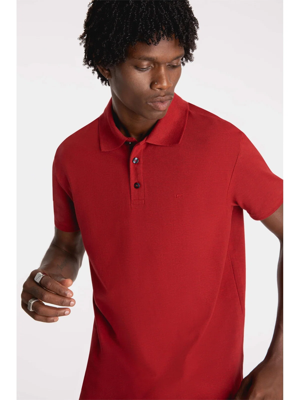 Polo Melange Easa Classic Vermelho Mescla — imagem 1