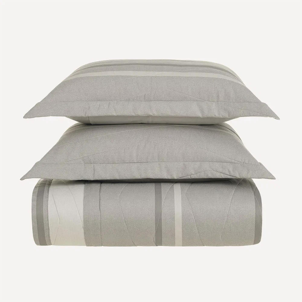 Colcha Queen com 2 Porta-travesseiros 100% Algodão Levi