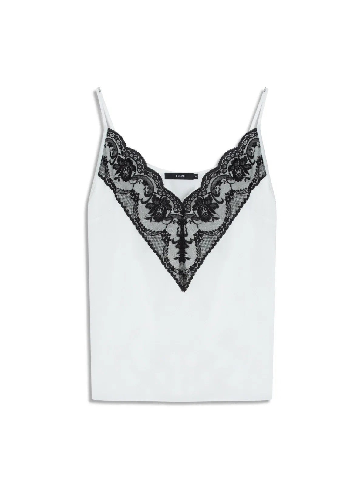 Blusa Lace Satin Strappy v Branco — imagem 1