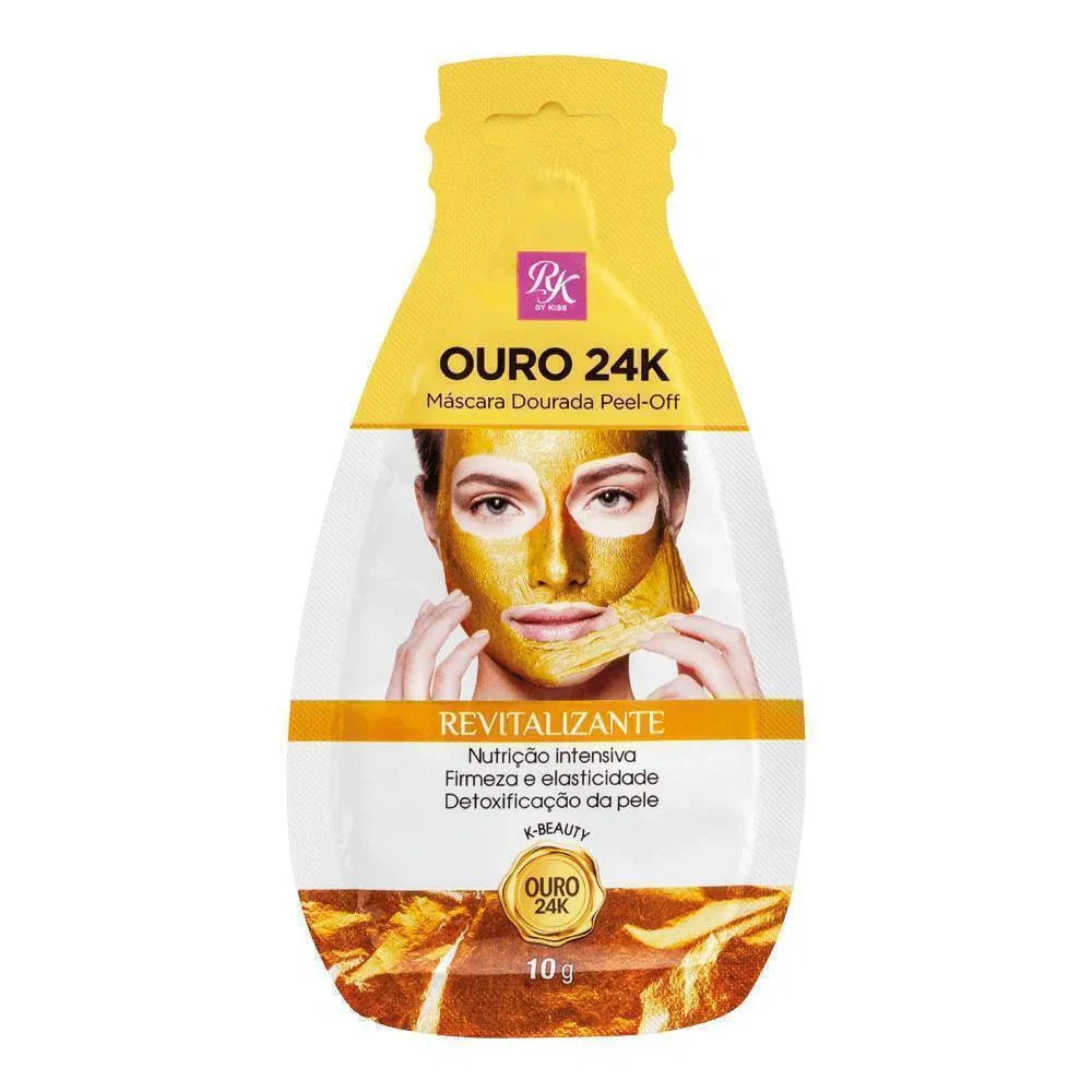 Máscara Dourada Facial Ruby Kisses Peel Off Ouro 24K 10g