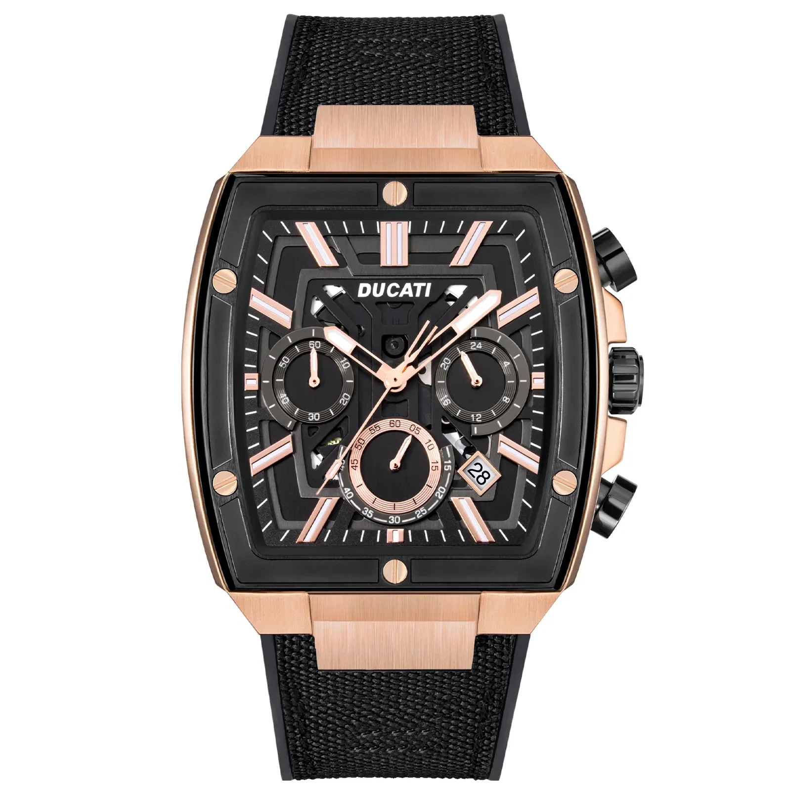 Relógio Ducati DT005 Masculino Silicone e Nylon Preto DTWGO0001004 — imagem 1