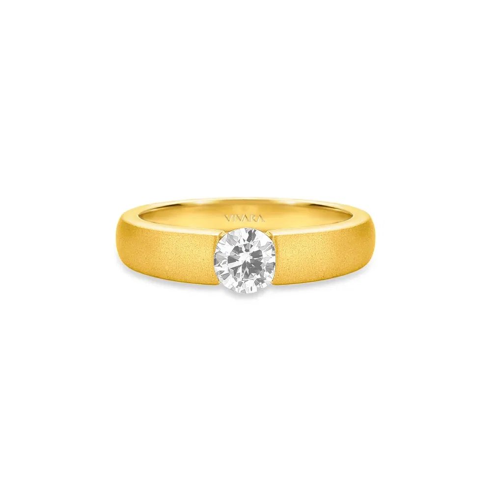Anel Solitário Promise em Ouro Amarelo 18k com 0,50ct de Diamante — imagem 1