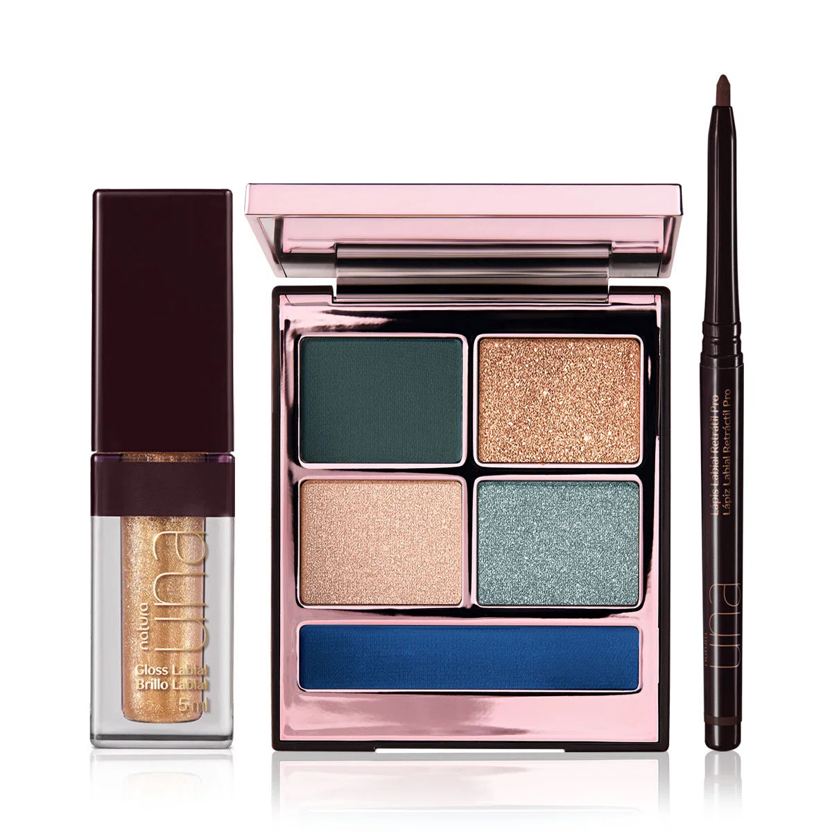 Kit PRO Palette, Lápis Labial e Gloss Honey Natura UNA (3 produtos) — imagem 1