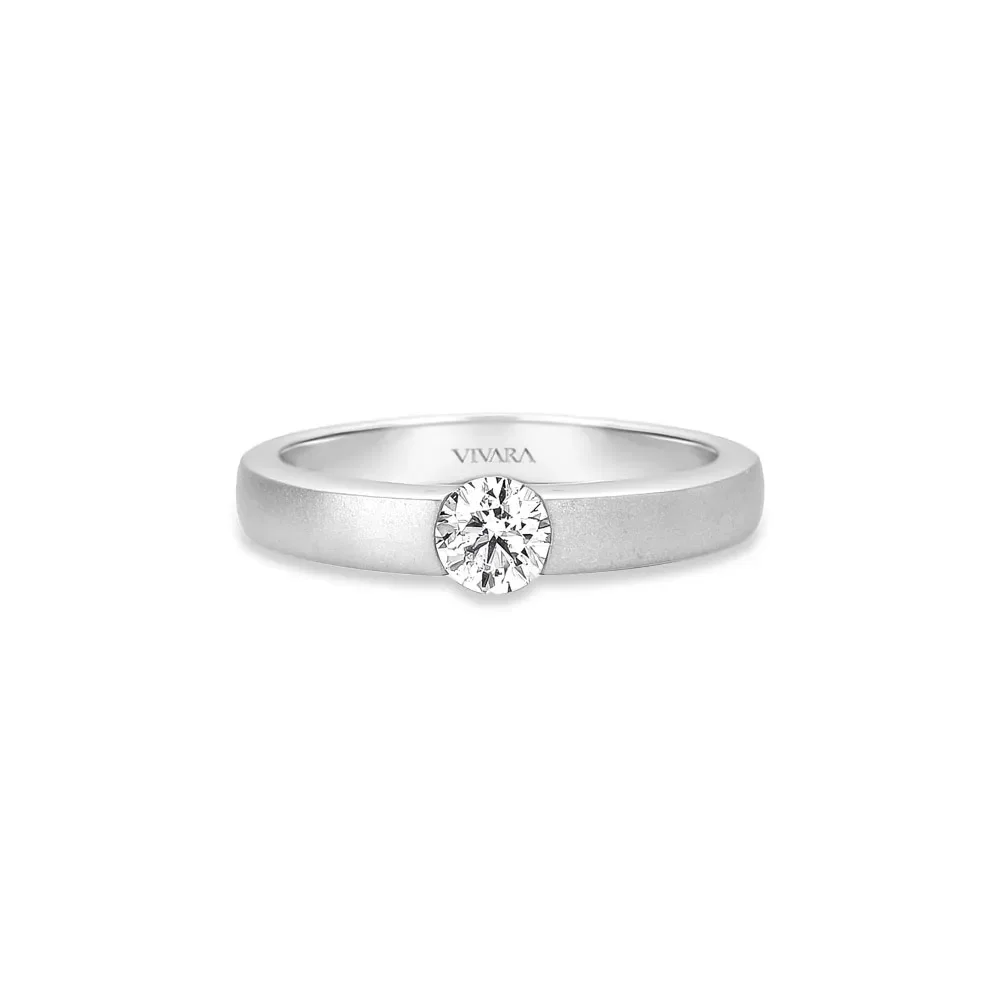 Anel Solitário Promise em Ouro Branco 18k com 0,40ct de Diamante — imagem 1