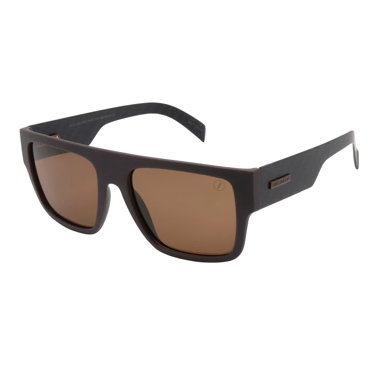 Óculos de Sol Masculino Chilli Beans Quadrado Polarizado Marrom — imagem 1