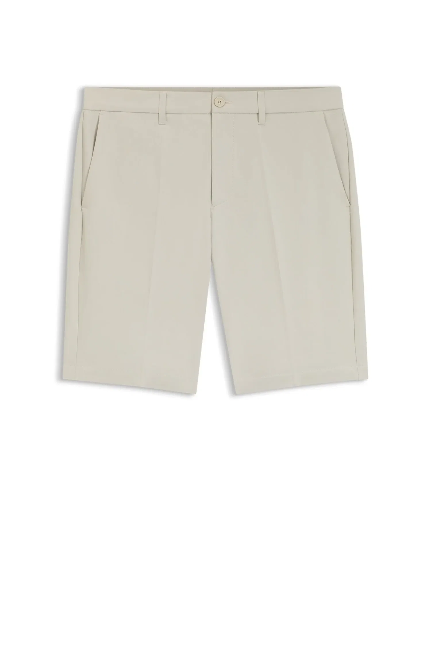 Shorts De Ajuste Slim Em Tecido Elástico