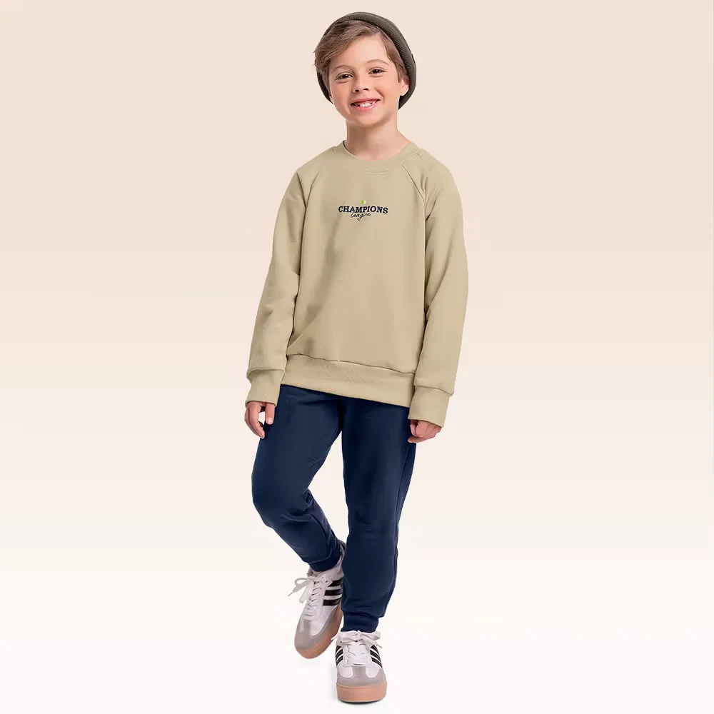 Conjunto blusão e calça moletom