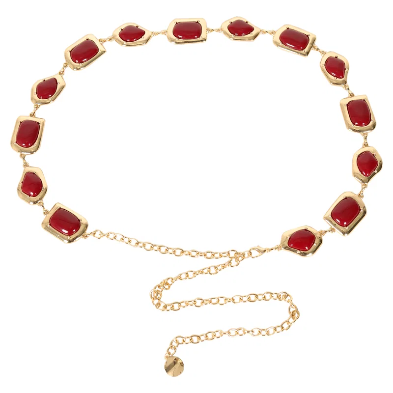 Cinto Feminino Metal Pedras Resinadas 2,5cm