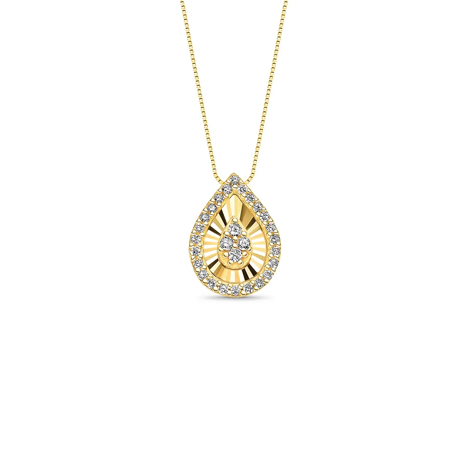 Pingente Lumina II Gota em Ouro Amarelo 18k com Diamantes 0,16 ct — imagem 1