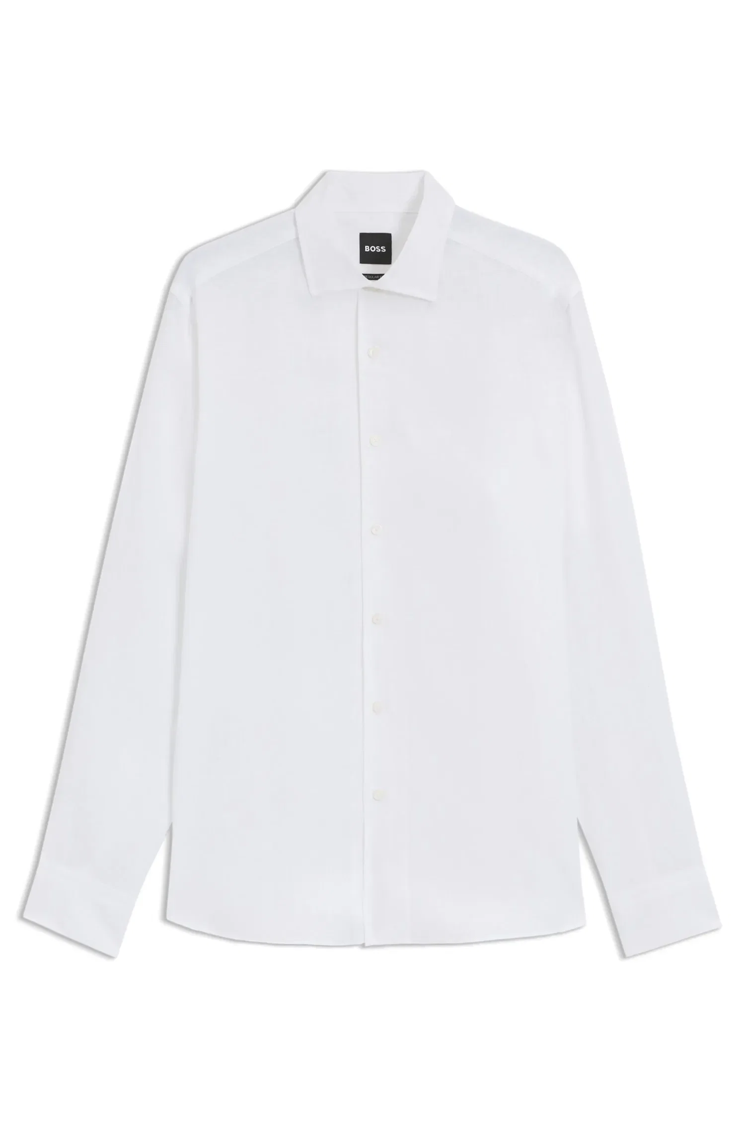 Camisa Regular Fit BOSS By Beckham Em Linho — imagem 1