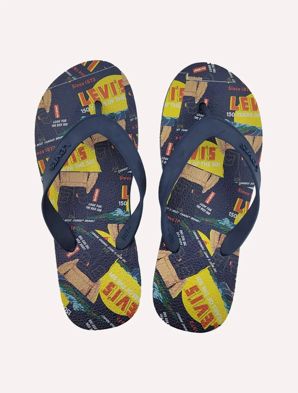 Chinelo Levis Masculino Logo Red Tab Azul Marinho