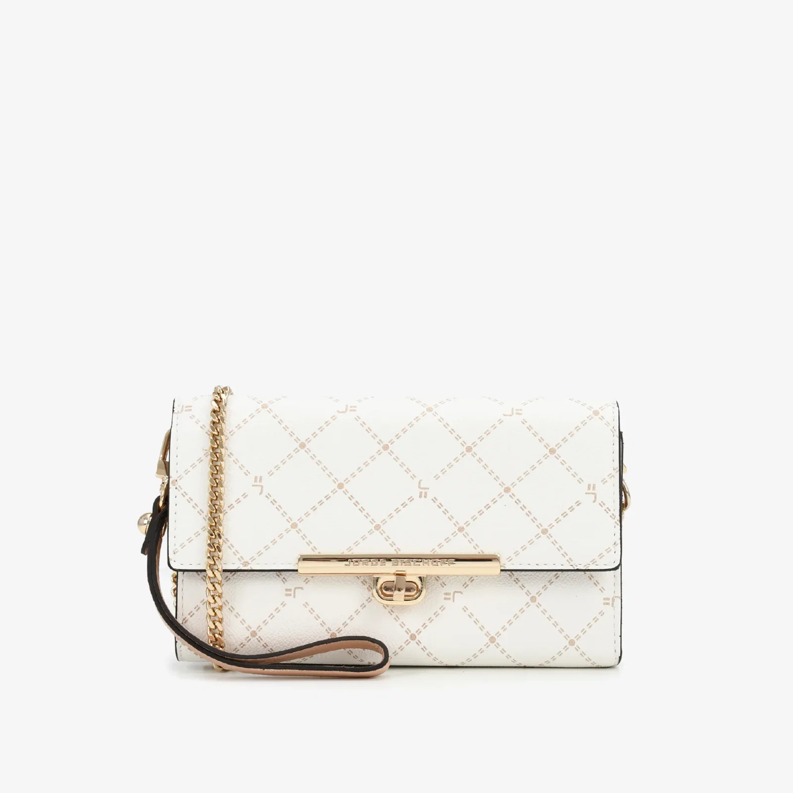 Bolsa Transversal Off White Nude Monograma Jb — imagem 1