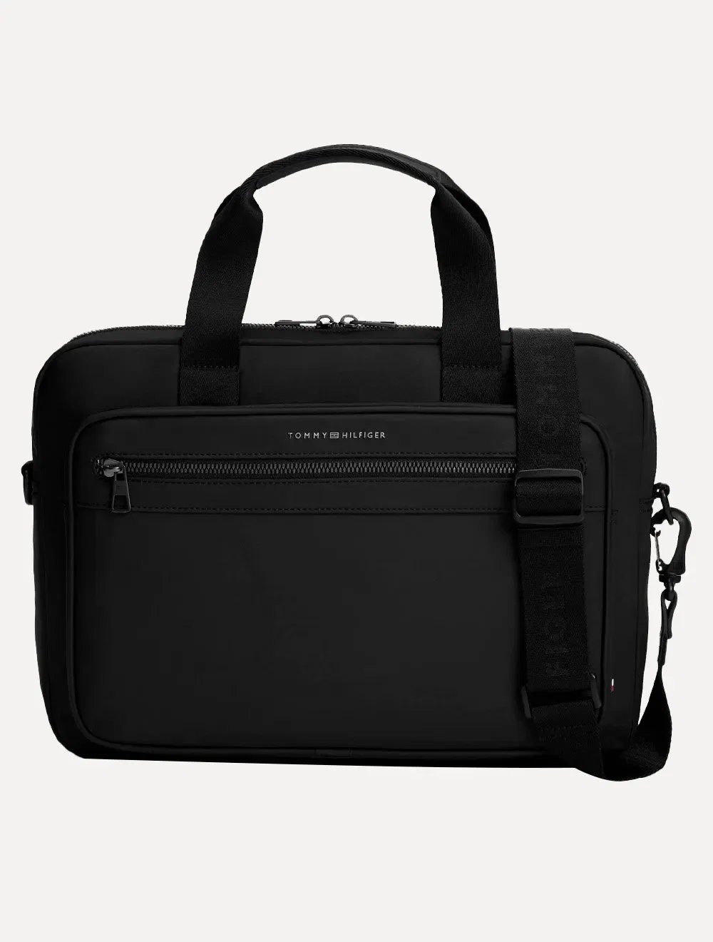 Bolsa Tommy Hilfiger Masculina Notebook Repreve Bag Preta