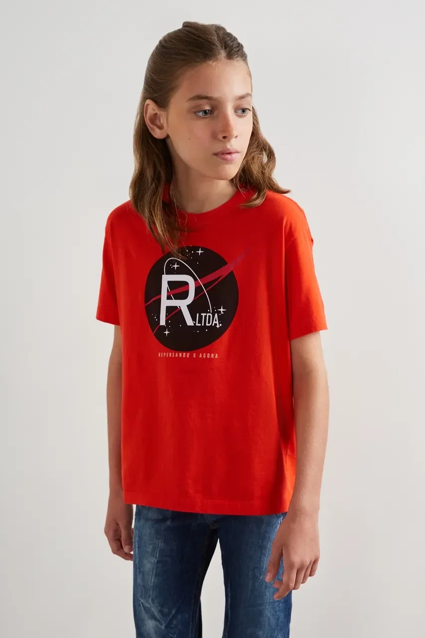 Camiseta Estampada Mini Espacial