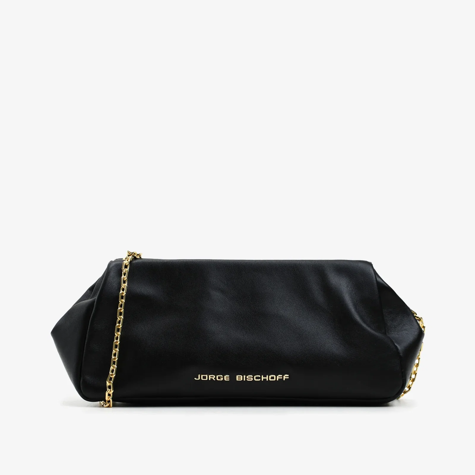 Bolsa Clutch Preto Couro