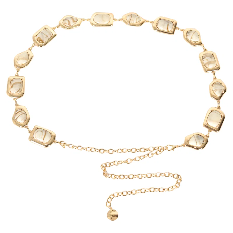 Cinto Feminino Metal Pedras Resinadas 2,5cm
