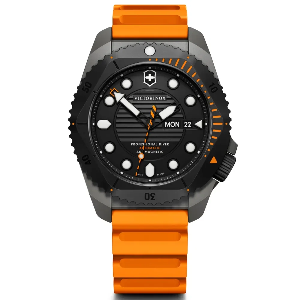 Relógio Victorinox Inox Dive Pro Masculino Borracha Laranja 241996 — imagem 1